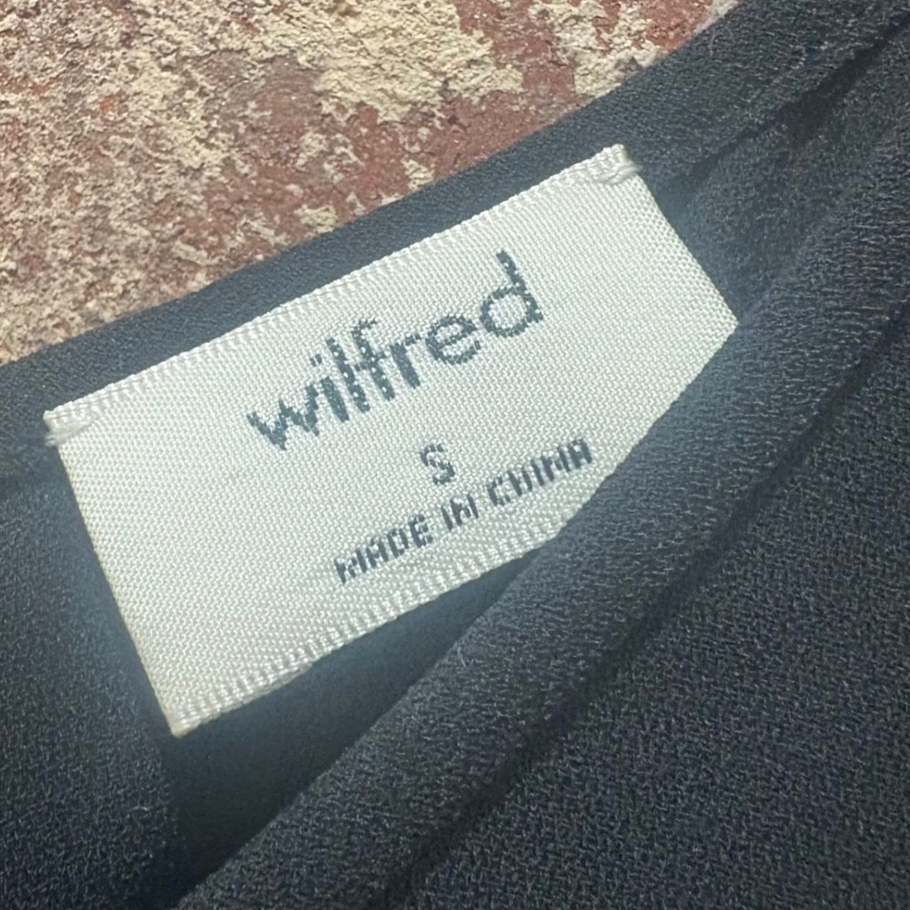 Wilfred Fleurette Ruffle Wide Leg Jumpsuit Black Japanese Crepe Size‎ Small - Picture 9 of 11